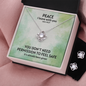 Peace I Leave With You (John 14:27) | Love Knot Necklace & Earring Set