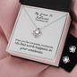 My Grace Is Sufficient (2 Corinthians 12:9) | Love Knot Necklace & Earring Set