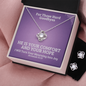 I Will Turn Your Mourning Into Joy (Jeremiah 31:13) | Love Knot Necklace & Earring Set