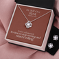 He Will Give  Rest (Matthew 11:28) | Love Knot Necklace & Earring Set