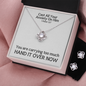 Cast All Your  Anxiety On Him (1 Peter 5:7) | Love Knot Necklace & Earring Set