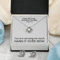 Cast All Your  Anxiety On Him (1 Peter 5:7) | Love Knot Necklace & Earring Set