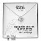 My Heart Trusts In Him (Psalm 28:7) | Love Knot Necklace & Earring Set