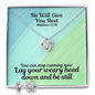 He Will Give You Rest (Matthew 11:28) | Love Knot Necklace & Earring Set