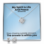 My Spirit Is Life And Peace (Romans 8:6) | Love Knot Necklace & Earring Set