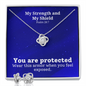 My Strength and My Shield (Psalm 28:7) | Love Knot Necklace & Earring Set