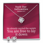 Took Our Infirmities (Matthew :17) | Love Knot Necklace & Earring Set