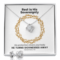 He Turns Sicknesses Away (Deuteronomy 7:15) | Love Knot Necklace & Earring Set
