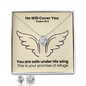 He Will Cover You (Psalm 91:4) | Love Knot Necklace & Earring Set