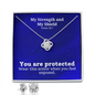 My Strength and My Shield (Psalm 28:7) | Love Knot Necklace & Earring Set