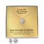 I Can Do All Things (Philippians 4:13) | Love Knot Necklace & Earring Set