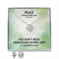 Peace I Leave With You (John 14:27) | Love Knot Necklace & Earring Set