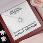 Cast All Your  Anxiety On Him (1 Peter 5:7) | Love Knot Necklace & Earring Set