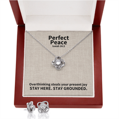 Perfect Peace (Isaiah 26:3) | Love Knot Necklace & Earring Set