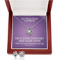 I Will Turn Your Mourning Into Joy (Jeremiah 31:13) | Love Knot Necklace & Earring Set