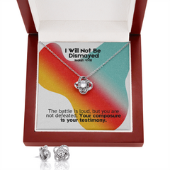 I Will Not Be Dismayed (Isaiah 41:10) | Love Knot Necklace & Earring Set