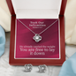 Took Our Infirmities (Matthew :17) | Love Knot Necklace & Earring Set