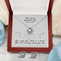 The Lord Upholds All (Psalm 145:14) | Love Knot Necklace & Earring Set
