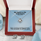 My Spirit Is Life And Peace (Romans 8:6) | Love Knot Necklace & Earring Set