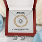 He Turns Sicknesses Away (Deuteronomy 7:15) | Love Knot Necklace & Earring Set
