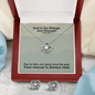 God Is Our Refuge And Strength (Psalm 46:1) | Love Knot Necklace & Earring Set