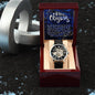 Men's Openwork Watch For Dad ~Luke 2:10-11~
