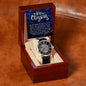 Men's Openwork Watch For Dad ~Luke 2:10-11~