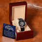 Men's Openwork Watch For Dad ~Luke 2:10-11~