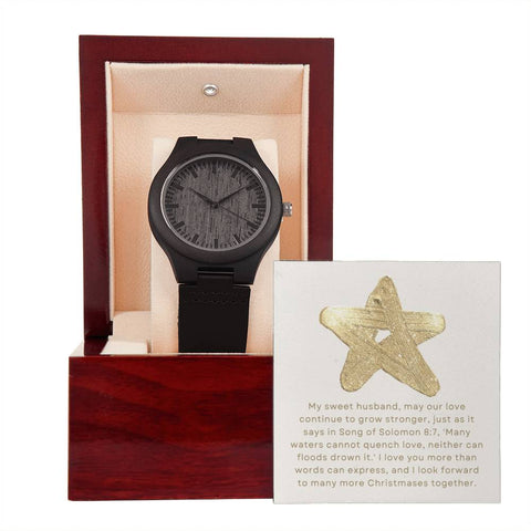 Wooden Watch For Husband ~Song of Solomon 8:7~