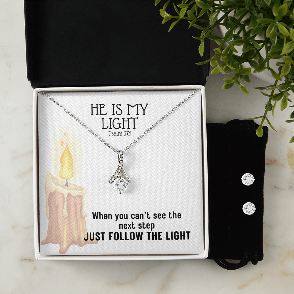 He Is My Light (Psalm 27:1) | Alluring Beauty Necklace & Earring Set