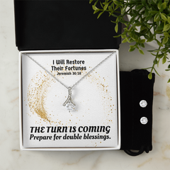 I Will Restore Their Fortunes (Jeremiah 30:18) | Alluring Beauty Necklace & Earring Set