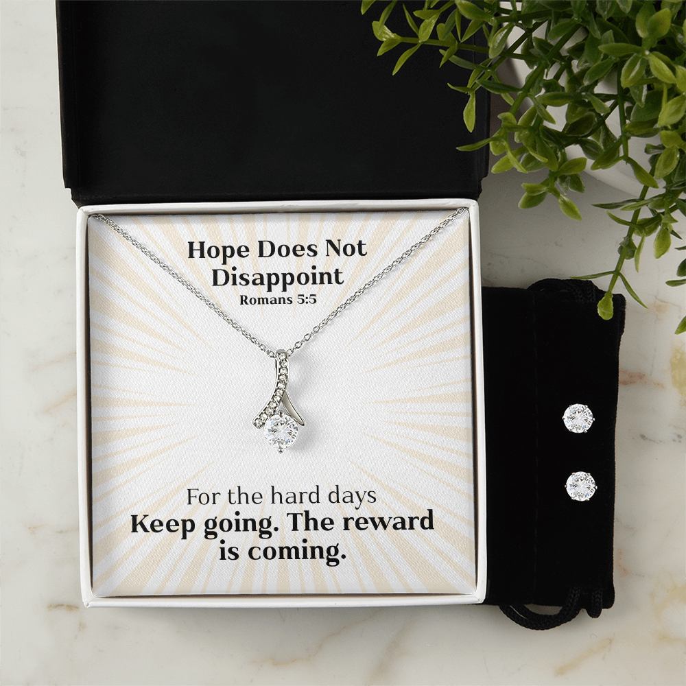 Hope Does Not Disappoint (Romans 5:5) | Alluring Beauty Necklace & Earring Set