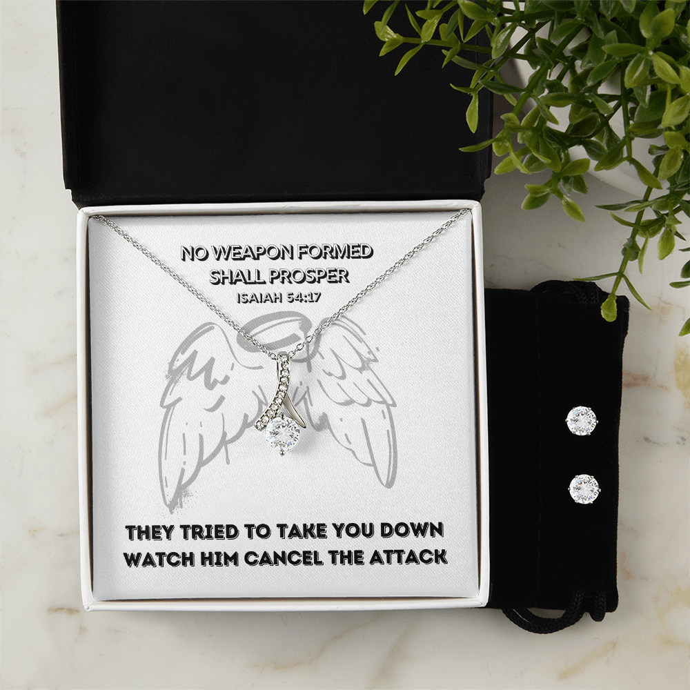 No Weapon Formed Shall Prosper (Isaiah 54:17) | Alluring Beauty Necklace & Earring Set