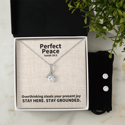 Perfect Peace (Isaiah 26:3) | Alluring Beauty Necklace & Earring Set