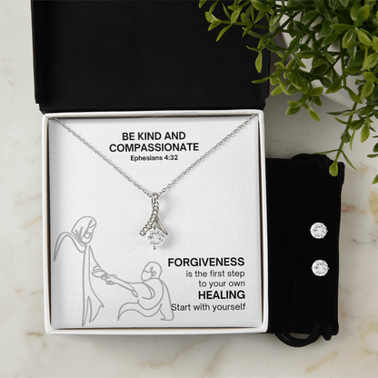 Be Kind And Compassionate (Ephesians 4:32) | Alluring Beauty Necklace & Earring Set