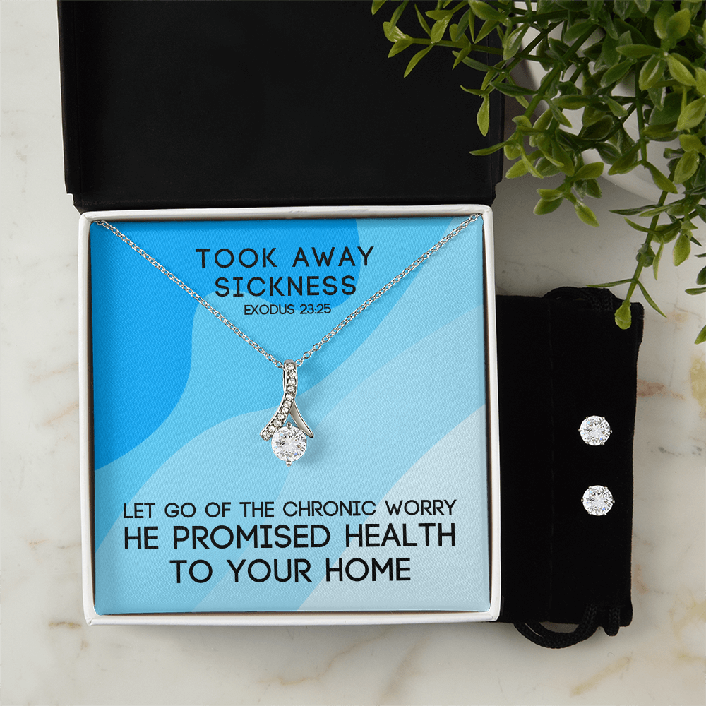 Took Away Sickness (Exodus 23:25) | Alluring Beauty Necklace & Earring Set