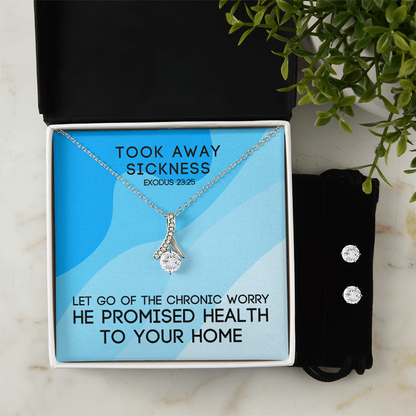 Took Away Sickness (Exodus 23:25) | Alluring Beauty Necklace & Earring Set