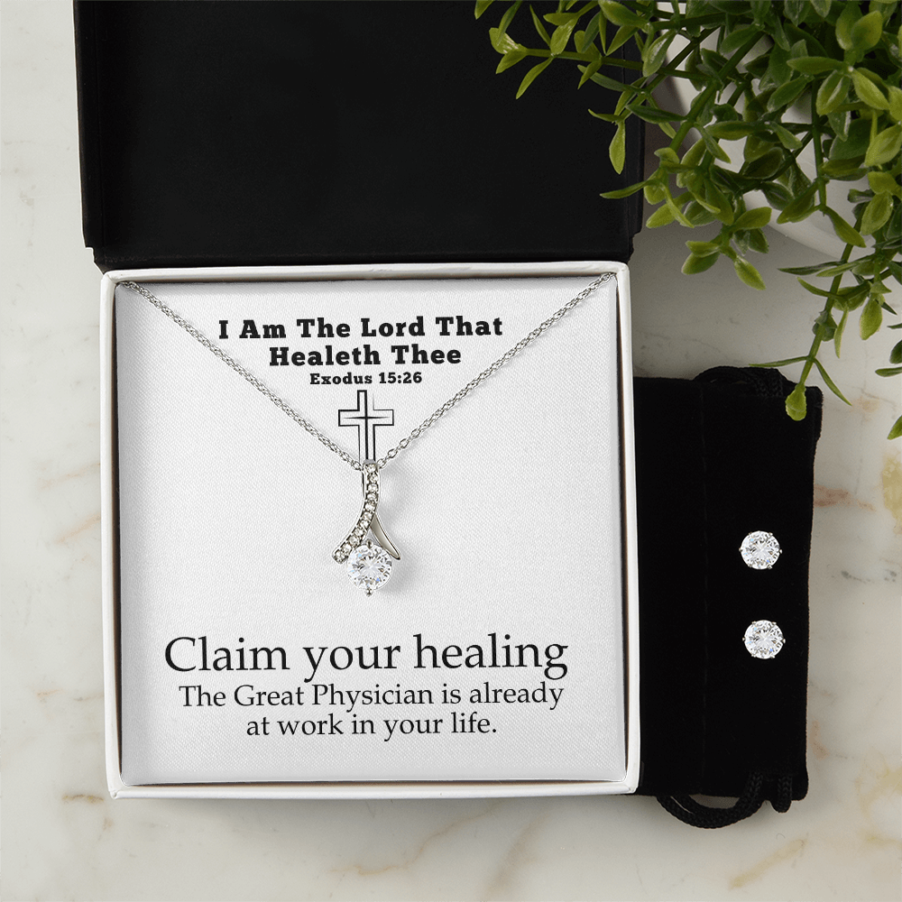 I Am The Lord That Healeth Thee (Exodus 15:26) | Alluring Beauty Necklace & Earring Set