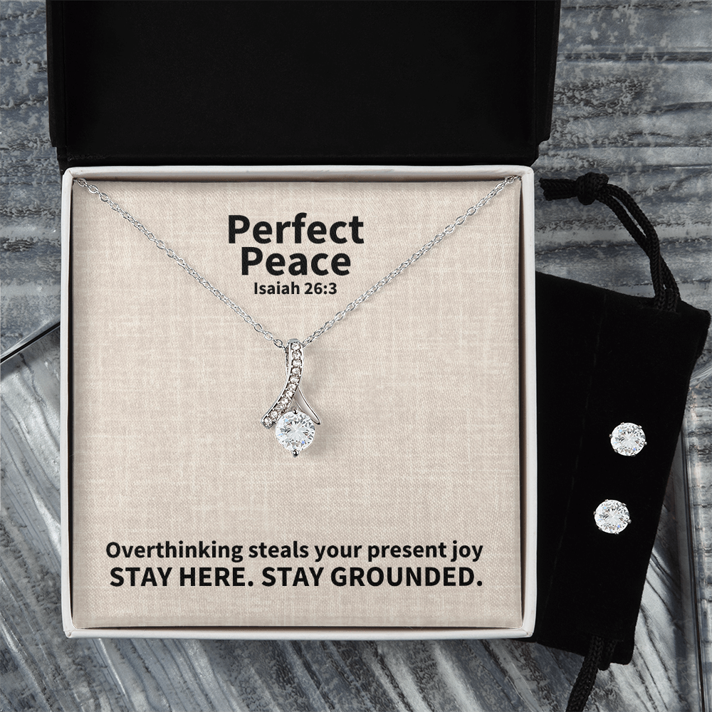 Perfect Peace (Isaiah 26:3) | Alluring Beauty Necklace & Earring Set
