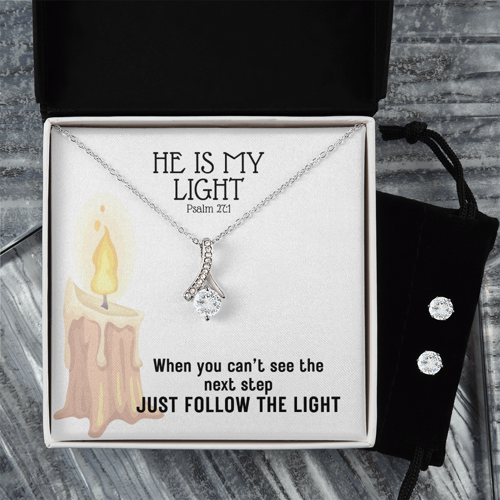 He Is My Light (Psalm 27:1) | Alluring Beauty Necklace & Earring Set