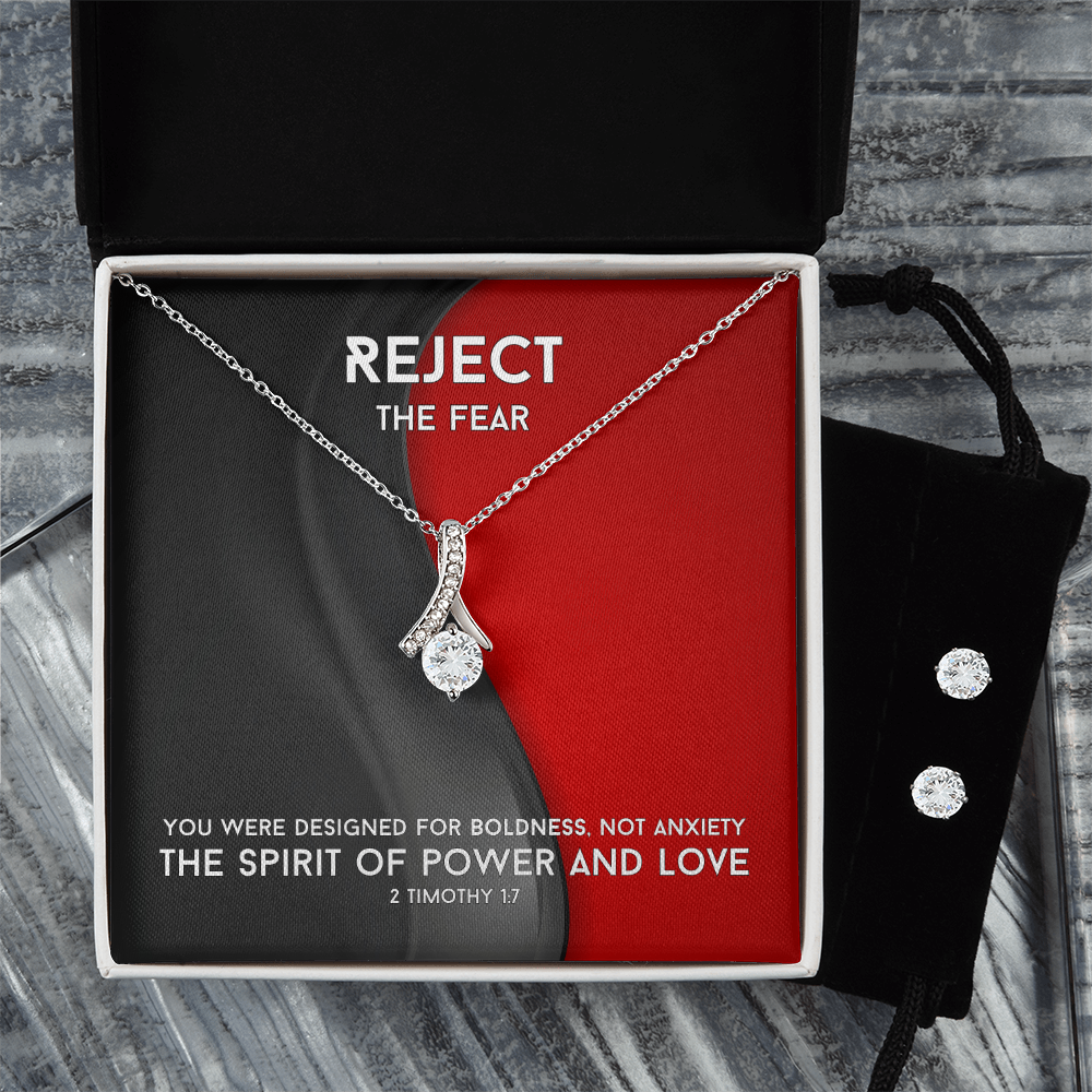 The Spirit Of Power And Love (2 Timothy 1:7) | Alluring Beauty Necklace & Earring Set