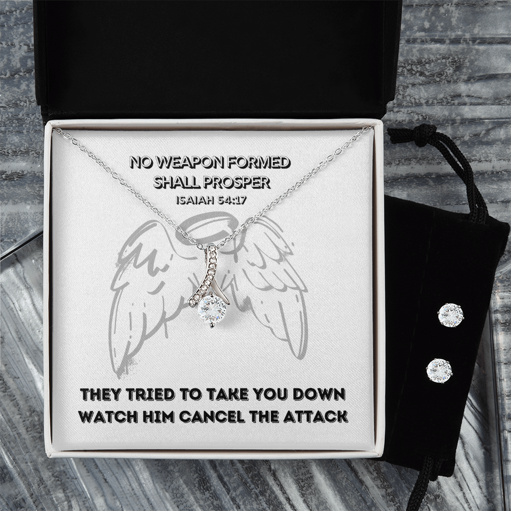 No Weapon Formed Shall Prosper (Isaiah 54:17) | Alluring Beauty Necklace & Earring Set