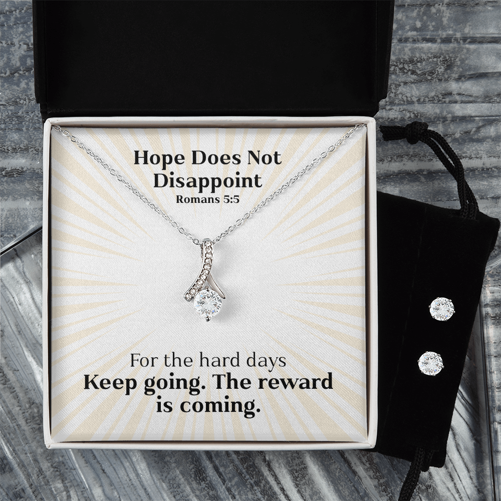 Hope Does Not Disappoint (Romans 5:5) | Alluring Beauty Necklace & Earring Set