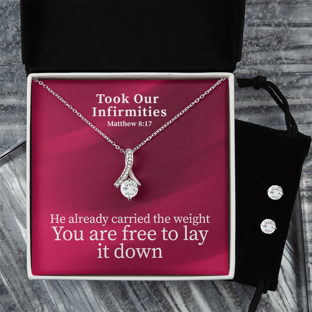 Took Our Infirmities (Matthew :17) | Alluring Beauty Necklace & Earring Set