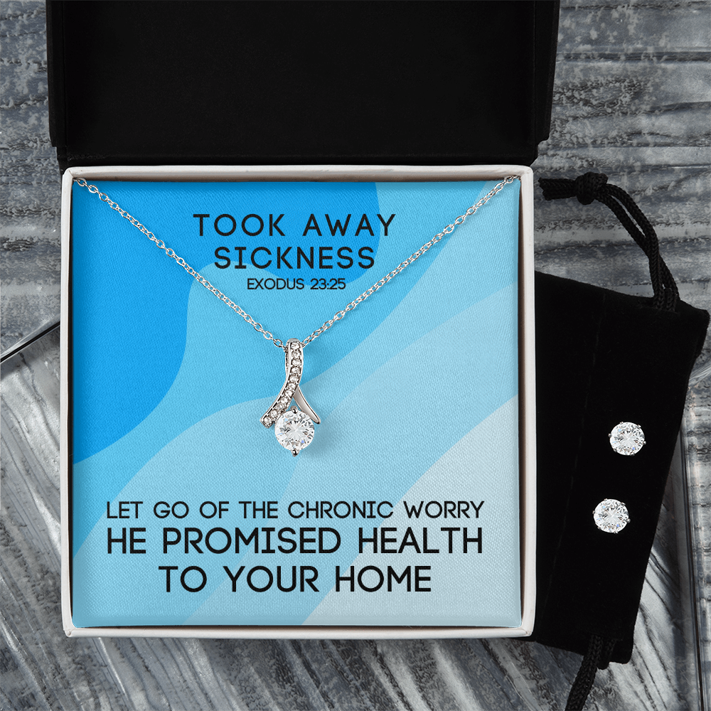Took Away Sickness (Exodus 23:25) | Alluring Beauty Necklace & Earring Set