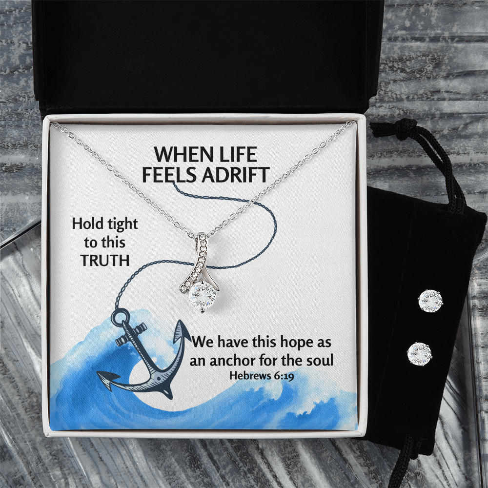 Hope Anchors The Soul (Hebrews 6:19) | Alluring Beauty Necklace & Earring Set
