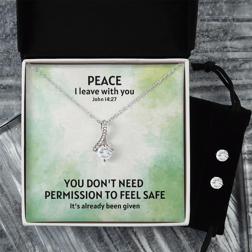 Peace I Leave With You (John 14:27) | Alluring Beauty Necklace & Earring Set