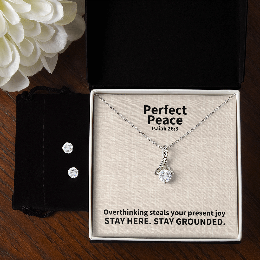 Perfect Peace (Isaiah 26:3) | Alluring Beauty Necklace & Earring Set