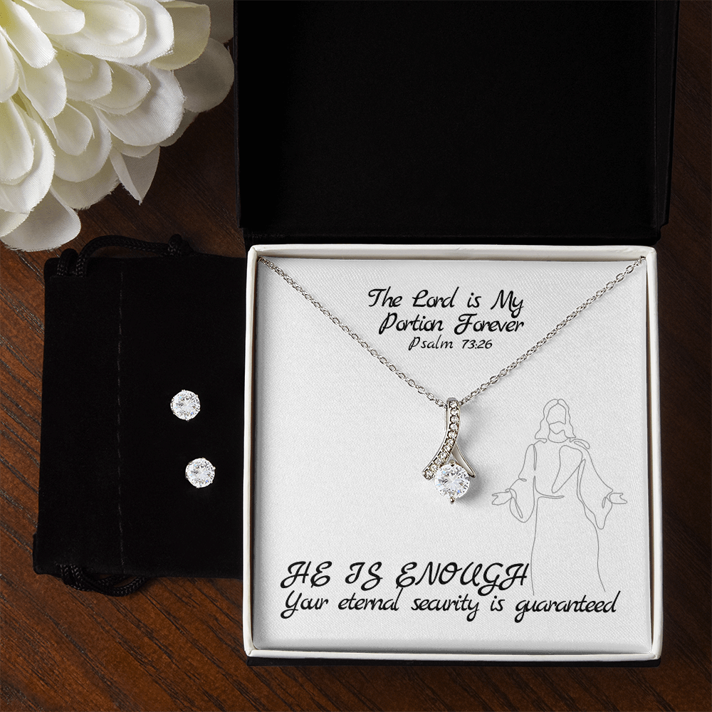 The Lord is My Portion Forever (Psalm 73:26) | Alluring Beauty Necklace & Earring Set