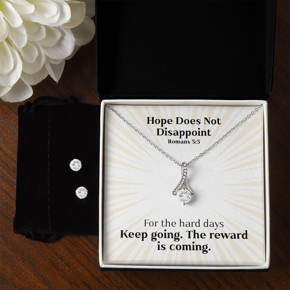 Hope Does Not Disappoint (Romans 5:5) | Alluring Beauty Necklace & Earring Set